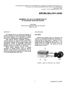 Energy / Chemistry / Fuel cells / Membrane technology / Tools / Ultrasonic nozzle / Proton exchange membrane fuel cell / Spray / Platinum black / Hydrogen technologies / Fluid mechanics / Technology