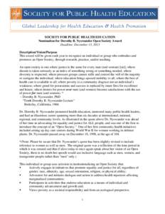 Health education / Nyswander / Marginalization / Health equity / Health / Dorothy Nyswander / Medicine