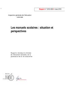 Rapport manuels scolaires