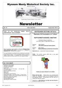 Wynnum Manly Historical Society Inc. ABNNewsletter No 46 VISIT TO THE ORMISTON HOUSE