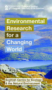 Environmental Research for a Changing World