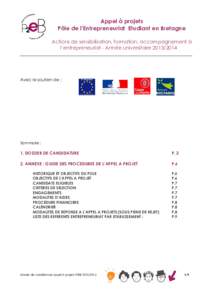 Dossier de candidature appel à projet P2EB Bretagne2013-20…