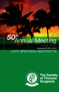 50Annual Meeting th Orlando, Florida January 25-29, 2014