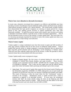 What is Your Asset Allocation to Alternative Investments In recent years, alternative investments have emerged as an effective and profitable asset class providing investors diversification beyond traditional public mark