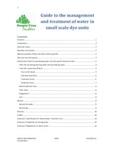 Guide to the management and treatment of water in small scale dye units FINAL