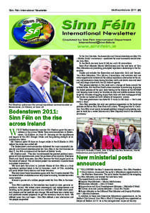 Meitheamh/June 2011 P1  Sinn Féin International Newsletter Pat Sheehan addresses the annual republican commemoration at Bodenstown, Co Kildare, on June 19