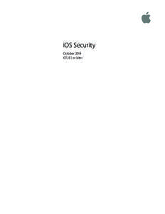iOS Security October 2014 iOS 8.1 or later Contents Page 4