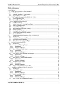 Seal Rock Water District  Water Management and Conservation Plan Table of Contents List of Figures