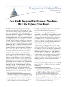 How Would New Fuel Economy Standards Affect the Highway Trust Fund?