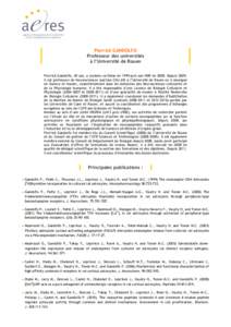 Pierrick GANDOLFO Professeur des universités à l’Université de Rouen Pierrick Gandolfo, 40 ans, a soutenu sa thèse en 1999 puis son HDR en[removed]Depuis 2009, il est professeur de Neurosciences (section CNU 69) à l