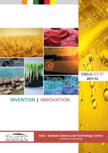 Annual Report[removed]Invention | innovation  Indo - German Science and Technology Centre