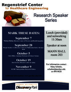 Research Speaker Series Mohan Dutta, Director, Center of Poverty and Health Inequities  Lunch (provided)