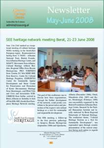 Subscribe for E-news:  [removed] May-June 2008 Newsletter