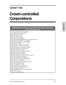 Toronto / Crown agency / Ministry of Public Infrastructure Renewal
