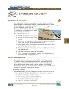 Mechanical Recovery – Containment and Recovery  SHORESIDE RECOVERY m