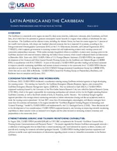 LATIN AMERICA AND THE CARIBBEAN TSUNAMI PREPAREDNESS AND MITIGATION ACTIVITIES