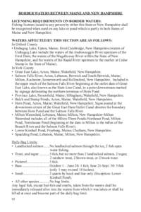 Milton Pond / Androscoggin River / Northeast Pond / Horn Pond / Salmon / New Hampshire / Smelt / Branch River / Stump Pond / Fish / Geography of the United States / Great East Lake