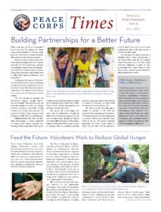 Peace  Corps Times, Special Partnership Issue, Fall[removed]Peace Corps