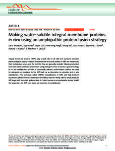 ARTICLE Received 13 Nov 2014 | Accepted 3 Mar 2015 | Published 8 Apr 2015 DOI: ncomms7826  OPEN