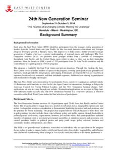 11th New Generation Seminar