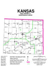 KANSAS KDOT DISTRICT 6 MAINTENANCE AREAS 95