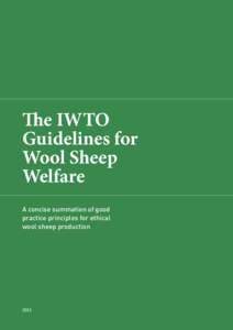 1  The IWTO Guidelines for Wool Sheep Welfare