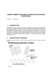 Finite element analysis of surface scattering properties