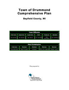 Town of Drummond Comprehensive Plan Bayfield County, WI Town Officials Chairman
