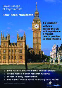 Royal College of Psychiatrists Four-Step Manifesto 12 million voters