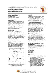 THREATENED SPECIES OF THE NORTHERN TERRITORY  DESERT BANDICOOT