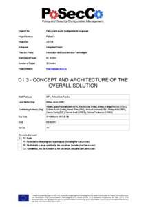 Project Title  Policy and Security Configuration Management Project Acronym
