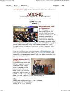 AODME Newsline June[removed]of 6 Subscribe