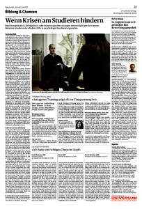 25  Tages-Anzeiger – Montag, 8. April 2013 Am nächsten Montag: Die schrägsten Studentenvereine