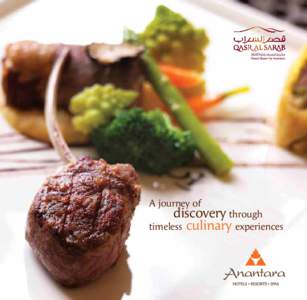 A journey of  discovery through timeless culinary experiences  Savour