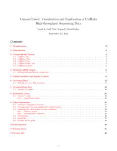 CummeRbund: Visualization and Exploration of Cufflinks High-throughput Sequencing Data Loyal A. Goff, Cole Trapnell, David Kelley September 24, 2012  Contents