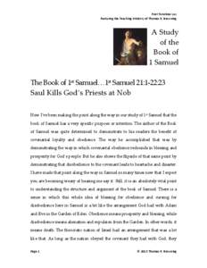 Microsoft Word - Lesson[removed]Samuel[removed]23_Saul Kills the Priests of God