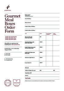 Gourmet Meal Boxes Order Form - Quality Disposable Meal Box