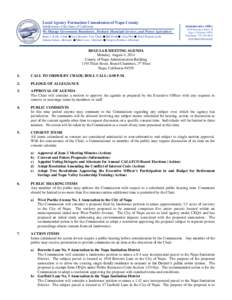 Local Agency Formation Commission of Napa County Subdivision of the State of California We Manage Government Boundaries, Evaluate Municipal Services, and Protect Agriculture Brian J. Kelly, Chair Joan Bennett, Vice Chair