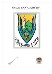 WICKLOW G.A.A FIXTURES 2014  PAGE CONTENTS