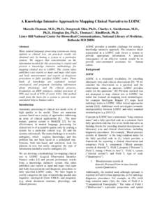 A Knowledge Intensive Approach to Mapping Clinical Narrative to LOINC