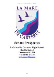 La Mare De Carteret High School Prospectus[removed]  ! !