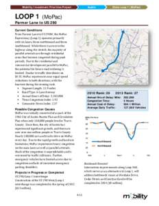 Mobility Investment Priorities Project  Austin State Loop 1 (MoPac)
