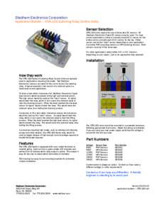 Stedham Electronics Corporation  Application Bulletin – XTRL-100 (Latching Relay Control Units)