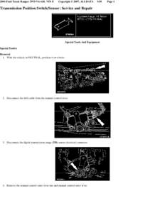 2004 Ford Truck Ranger 2WD V6-4.0L VIN E  Copyright © 2007, ALLDATA 9.50