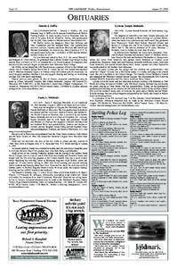Page 32  THE LANDMARK Holden, Massachusetts August 13, 2009