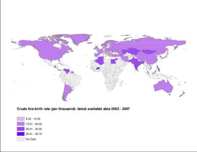 Crude live-birth rate (per thousand): latest available data[removed][removed][removed][removed]No Data