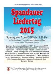 Das Kunstamt Spandau präsentiert den  Eine Veranstaltung des Bezirksamtes Spandau von Berlin | Abteilung Jugend, Bildung, Kultur und Sport | Kunstamt |  Grußworte