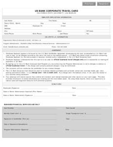 Print Form  Reset form US BANK CORPORATE TRAVEL CARD CALIFORNIA STATE UNIVERSITY, LOS ANGELES