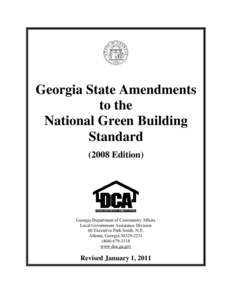 Georgia State Amendments to the National Green Building Standard[removed]Edition)