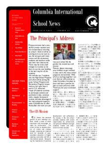 Columbia International  COLUMBIA INTERNATIONAL  School News